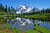 Mount Shuksan - from Picture Lake in the Heather Meadows area of Mount Baker Wilderness
